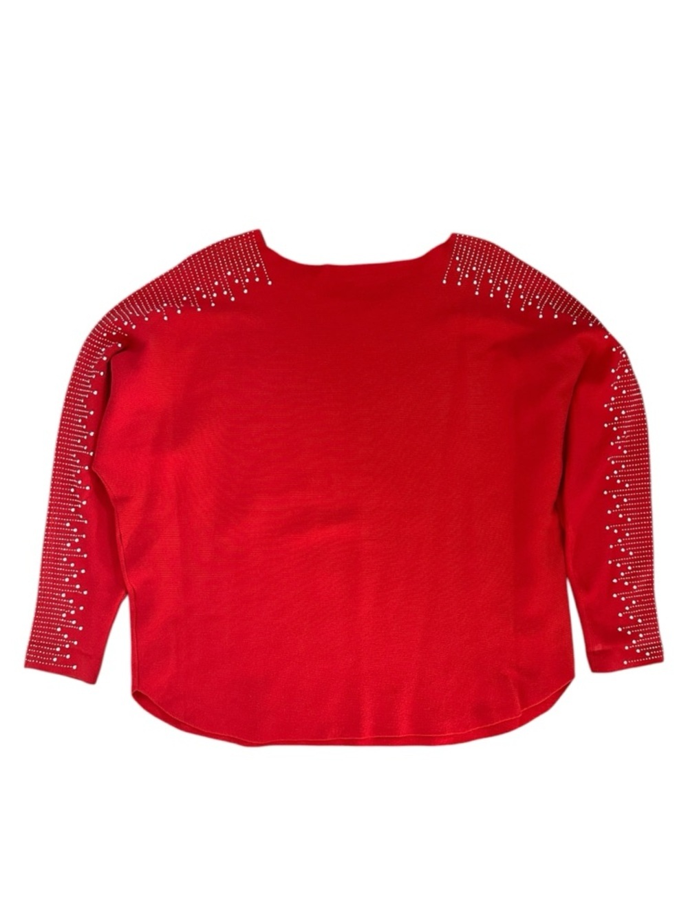 ❤️ Red Embellished Batwing Sweater | XL - Picture 10 of 13